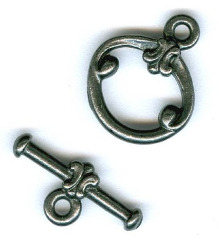 1 Set of 12.5mm TierraCast Black Classic Toggle