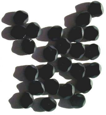 25 9mm Diamond-Shaped Window Beads Black