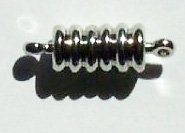 1 18mm Nickel Plated Magnetic Ridged Tube Clasp