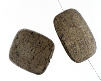 1 40x30mm Flat Rectangle Pyrite