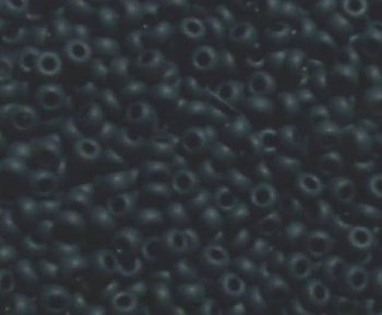 50g 8/0 Matte Black Seed Beads