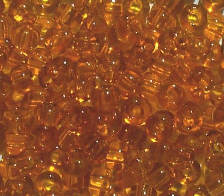 20 Gram Vial of 2/0 Transparent Light Orange Seed Beads