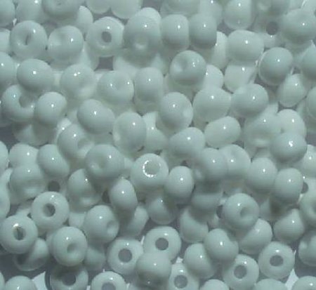 20 Gram Vial of 2/0 Opaque White Seed Beads