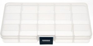 Plastic Storage Box with Snap Closure - 15 Compartment