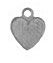 1, 6mm German Silver Heart Stamping Blank Pendant / Signature Tag