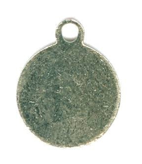 1, 19mm German Silver Round Stamping Blank Pendant