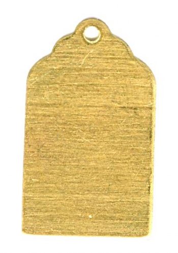1, 20x13mm Brass Rectangle Stamping Blank Pendant