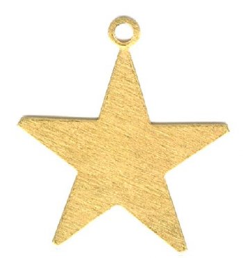 1, 25mm Brass Star Stamping Blank Pendant