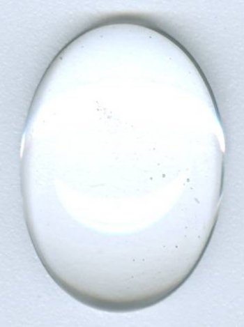 1 18x13mm Clear Unfoiled Oval Glass Cabochon