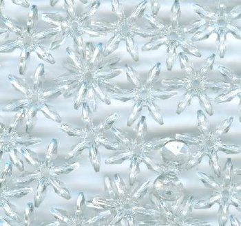 50 7x18mm Acrylic Crystal Paddle Wheel Beads
