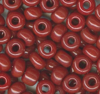 20 Gram Vial of 2/0 Opaque Brick Red Seed Beads