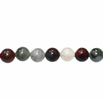 15 inch strand of 6mm Round African Bloodstone Beads