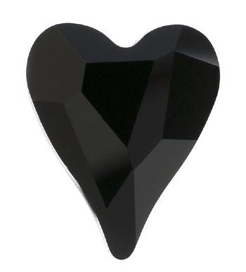 1 12mm Jet Swarovski Wild Heart Bead