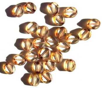 25 9mm Diamond-Shaped Window Beads Transparent Speckled Crystal