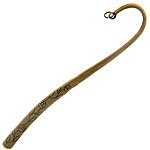 1 12cm Antique Gold Pewter Floral Bookmark