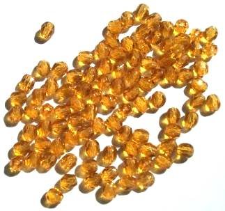 100 4mm Faceted Topaz