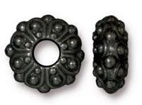1 5x12mm TierraCast Large Hole Black Oxide Casbah Bead