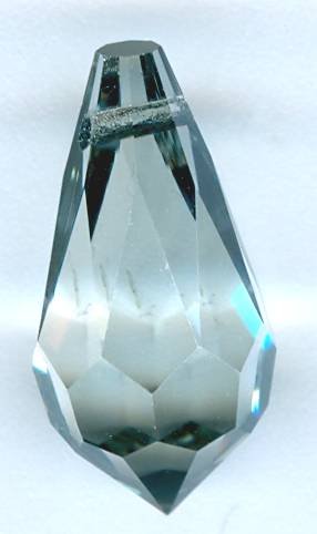 1 9x18mm Preciosa Lagoon Round Cut Drop