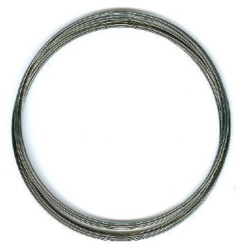 12 Loops of 2.25 Inch Diameter Gunmetal Bracelet Memory Wire