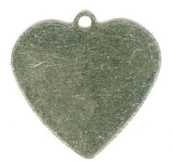 1, 16x16mm German Silver Heart Stamping Blank Pendant