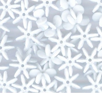 50 7x18mm White Acrylic Paddle Wheel Beads