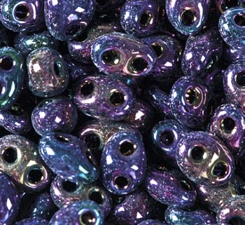 TB-01006 - 10 Grams Purple Iris 2.5x5mm Preciosa Twin Beads