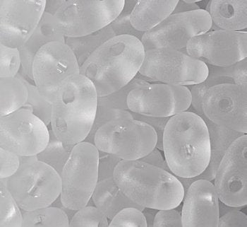 TB-02001 - 10 Grams Matte Crystal 2.5x5mm Preciosa Twin Beads