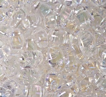 TB-02002 - 10 Grams Transparent Crystal Iris 2.5x5mm Preciosa Twin Beads