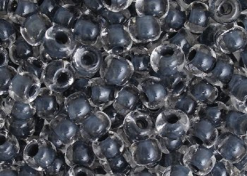 20 Gram Vial of 2/0 Crystal Colorlined Black Seed Beads