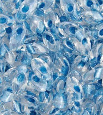 LM1529 - 10 Grams Crystal Colorlined Blue Iris Lustre 4x7mm Long Miyuki Magatama Drop Beads