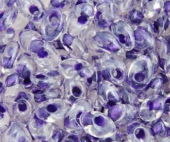 LM1558 - 10 Grams Crystal Colorlined Purple Iris Lustre 4x7mm Long Miyuki Magatama Drop Beads