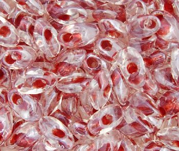 LM1554 - 10 Grams Crystal Colorlined Red Iris Lustre 4x7mm Long Miyuki Magatama Drop Beads