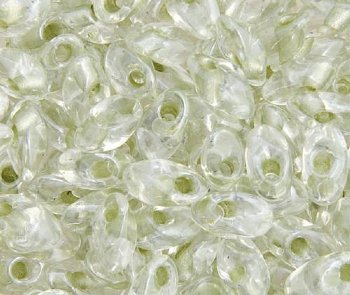 LM1527 - 10 Grams Crystal Colorlined Yellow Iris Lustre 4x7mm Long Miyuki Magatama Drop Beads
