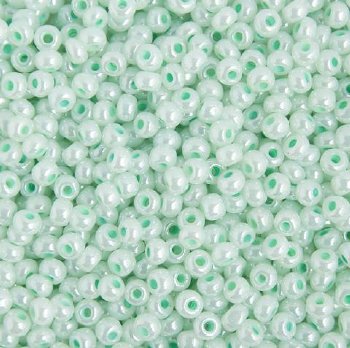 50 Grams 6/0 Pearl Light Green Seed Beads