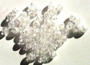 50 6mm Crystal Crackle Glass Beads