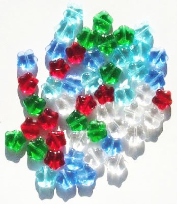 50 8mm Transparent Star Bead Mix Pack