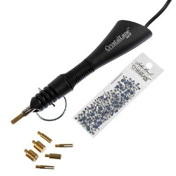 Crystal Lane DIY Hot-Fix Applicator 7 Tips with 250pcs Hot Fix Flat Back Rhinestone