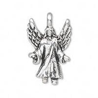 1 20x13mm Antique Silver Angel With Outstretched Arms Pendant
