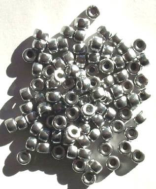 100 4x6mm Crow Beads Matte Silver
