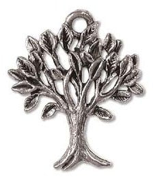 1 22x17.6mm Antique Silver Tree of Life Pendant