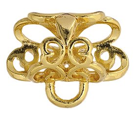 1 20x12mm Large Gold Filigree Butterfly Sliding Bail