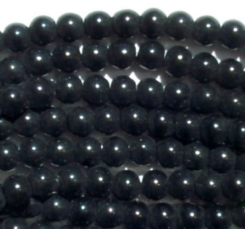 16 inch strand 6mm Round Black Obsidian Beads
