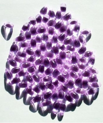 50 5x10mm Transparent Alexandrite Drop Beads