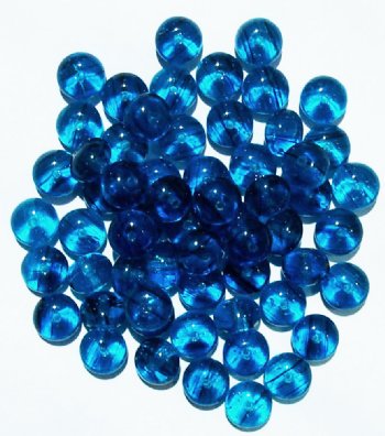 60 6x9mm Petrol Blue & Amethyst Marble Glass Spacer Beads