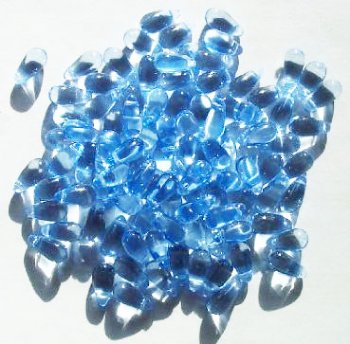 50 5x10mm Transparent Light Sapphire Drop Beads