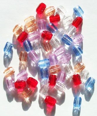 50 7x5mm Faceted Oval Bead Mix Pack
