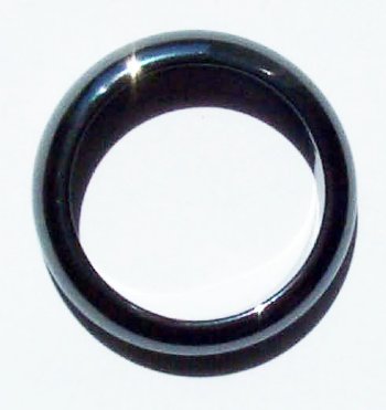 1 22mm Hematite Finger Ring / Connector Ring