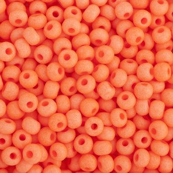 50g 6/0 Opaque Matte Neon Orange Seed Beads