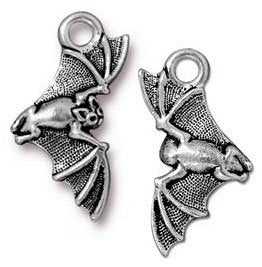 1 22.7x11.6mm TierraCast Antique Silver Bat Pendant