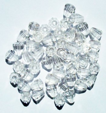 50 7mm Faceted Crystal Parachute Beads